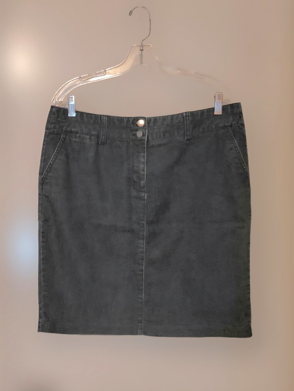 14 Black Denim Mini  Apostraphe Like New Excellent Contruction